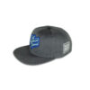 Snapback Hat - Charcoal Gray with Patch