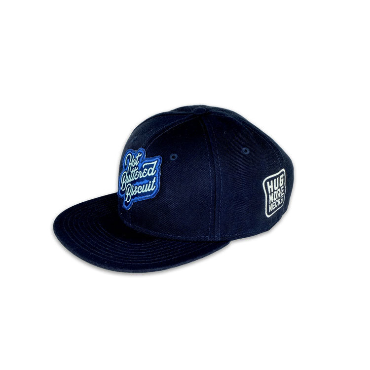 Snapback Hat - Navy with Patch