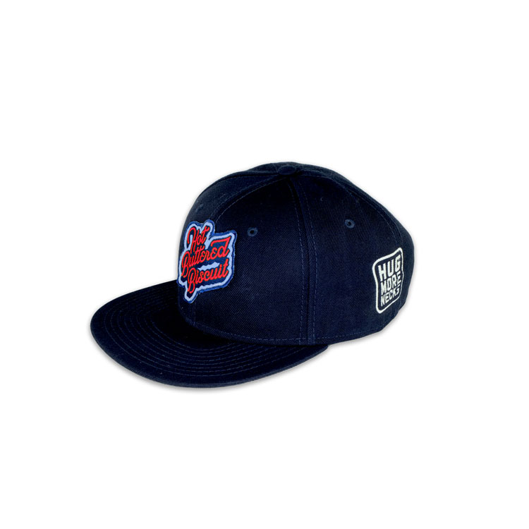 Snapback Hat - Navy with Patch
