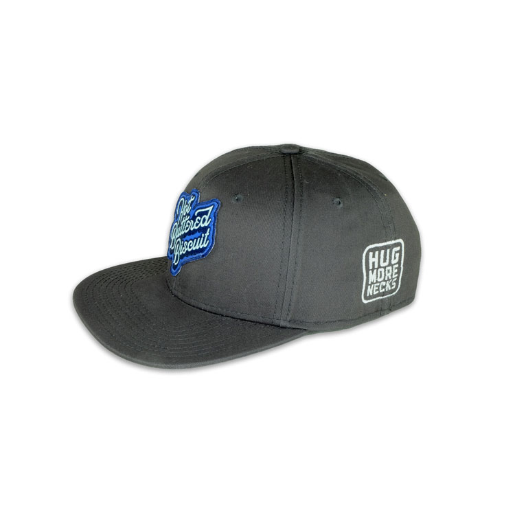 Snapback Hat - Dark Gray with Patch