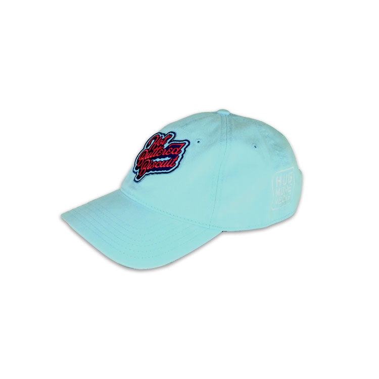 Haint Blue Dad Hat - Red Patch