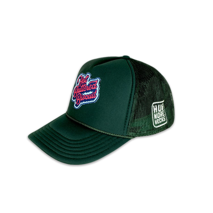 Dark Green Trucker Hat with HBB Red Patch