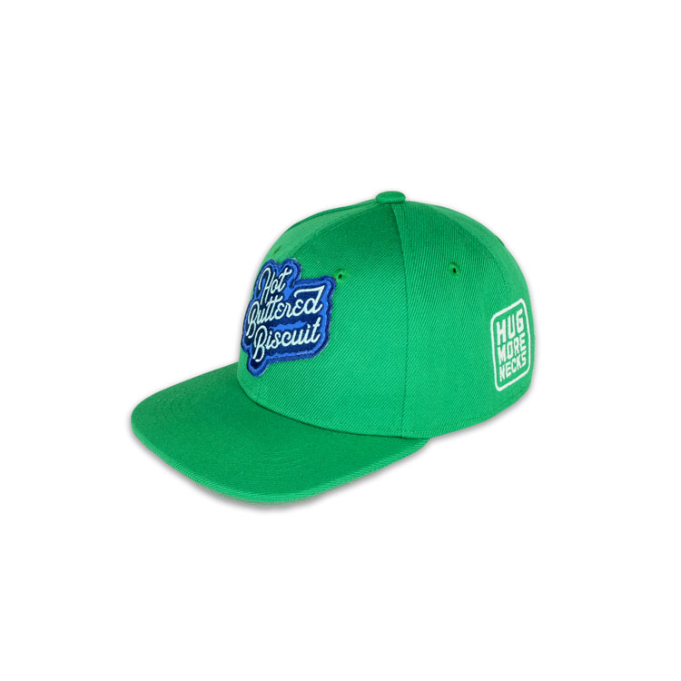 Toddler Snapback Hat - Green with Patch